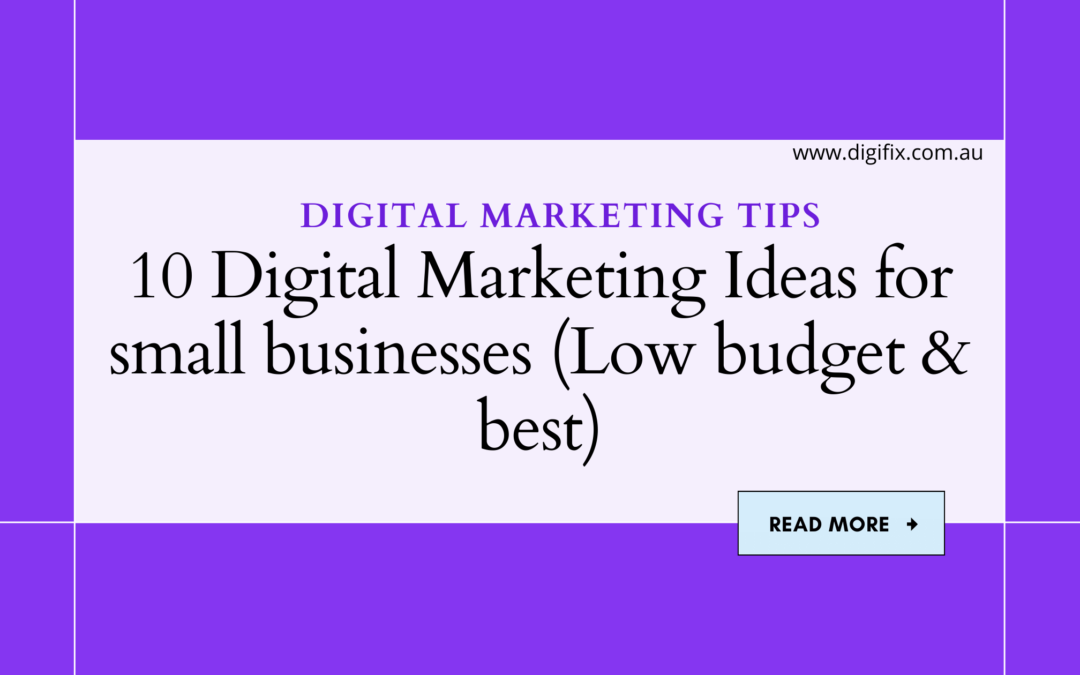 10 Digital Marketing Ideas for small businesses (Low budget & best)