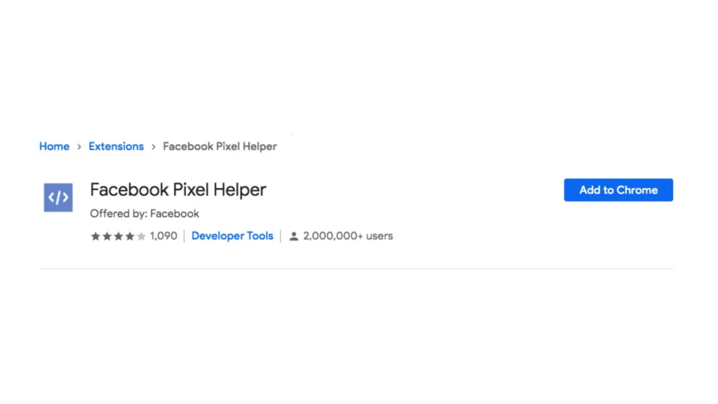Facebook Pixel helper