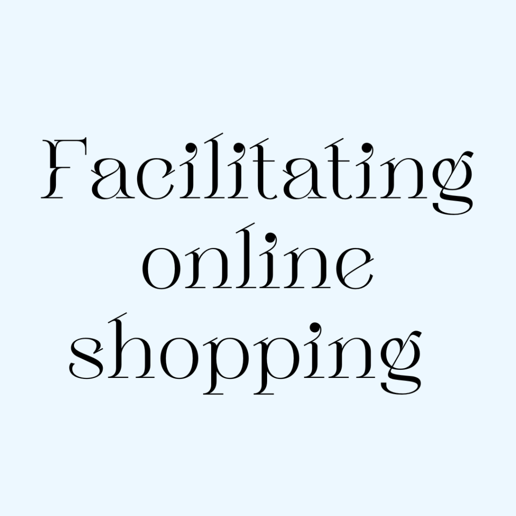 Facilitating online shopping feature