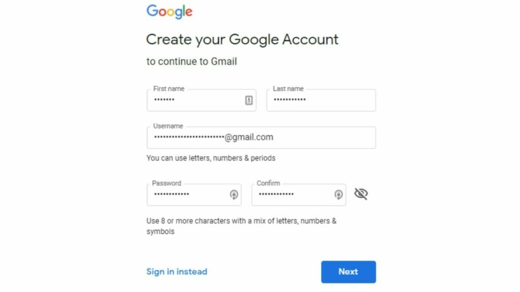 How to create a google account