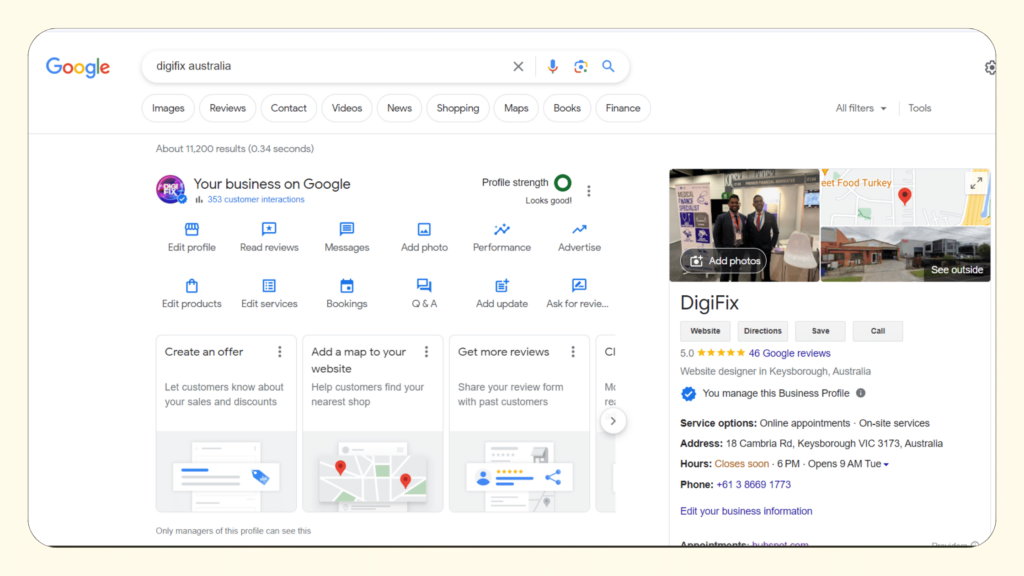 How to find Google Business profile