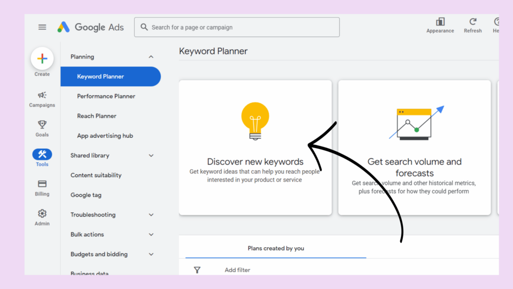 How to use Google Keyword planner to find keywords