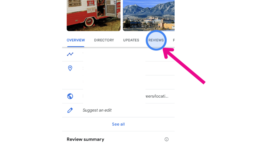 how to write a google review using Google Maps App