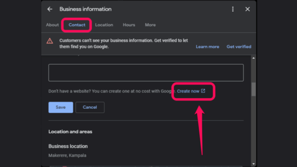 How to create a free website in Google My Business