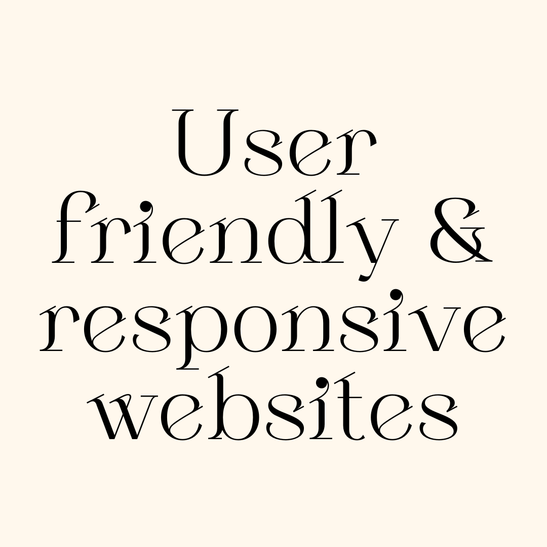 User friendly & responsive websites