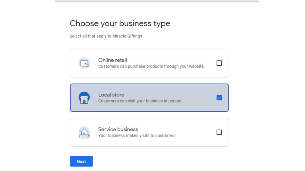 create a Google Business account