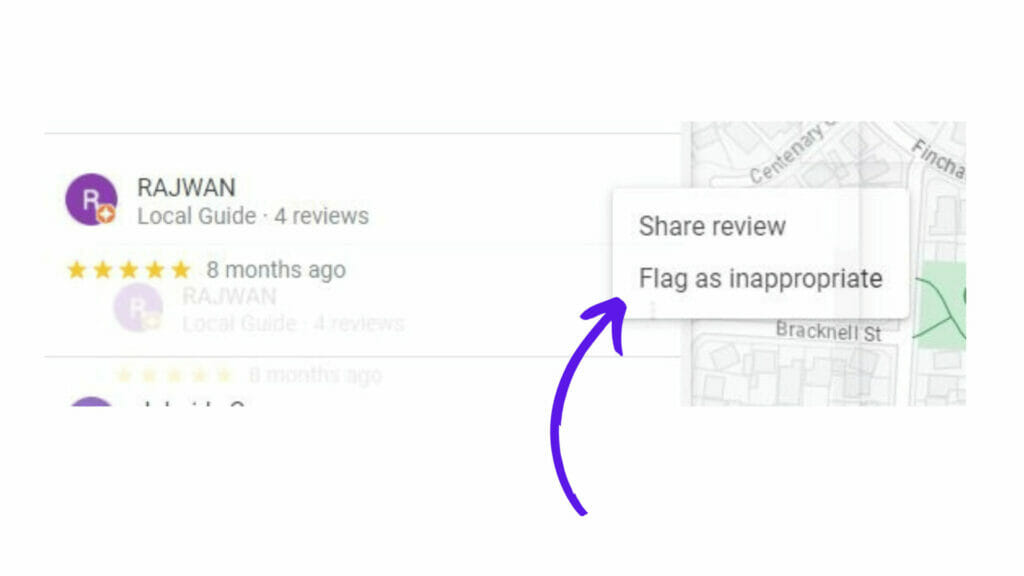 how to flag a Google review