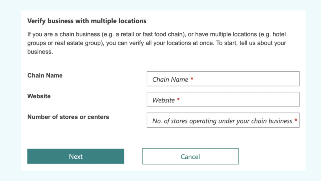 manually add your business to Bing , multiple business locations