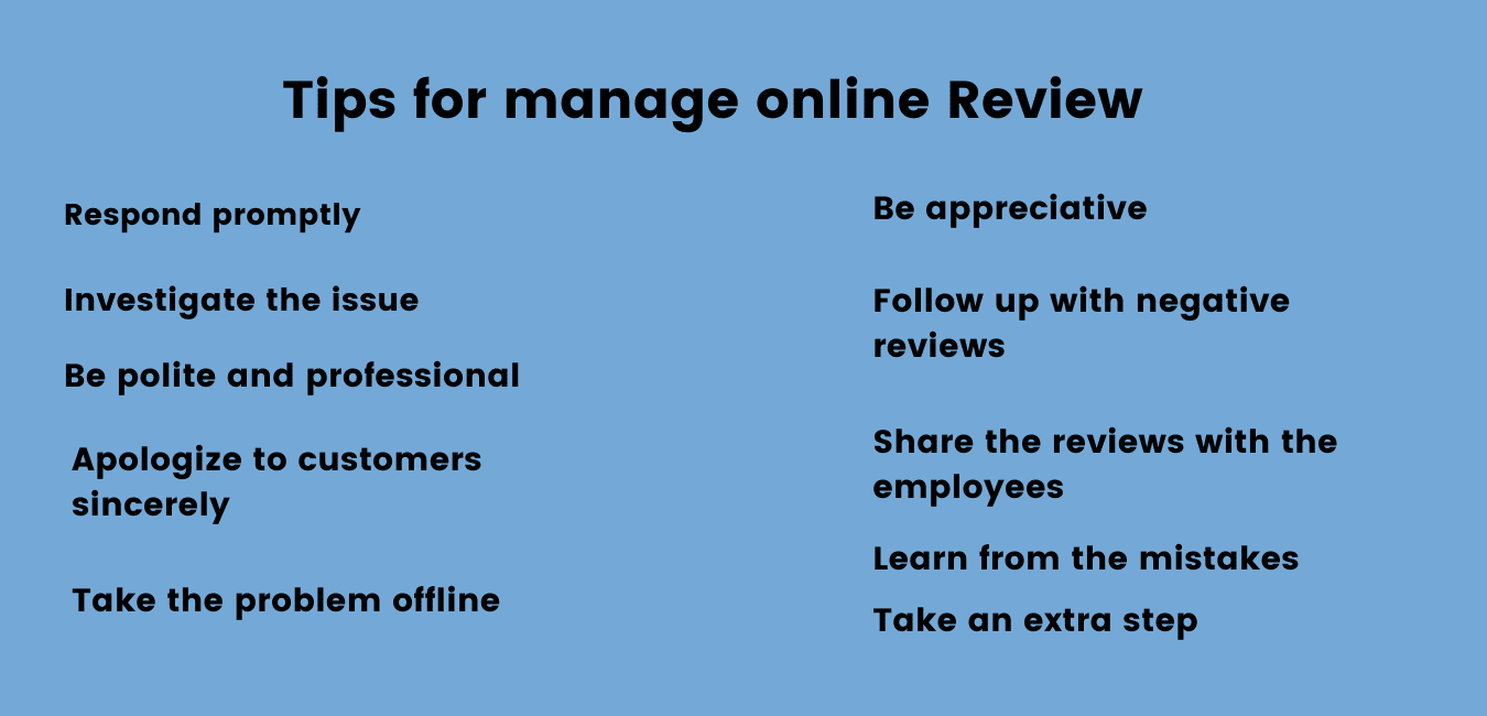 tips to consider to manage bad reviews online