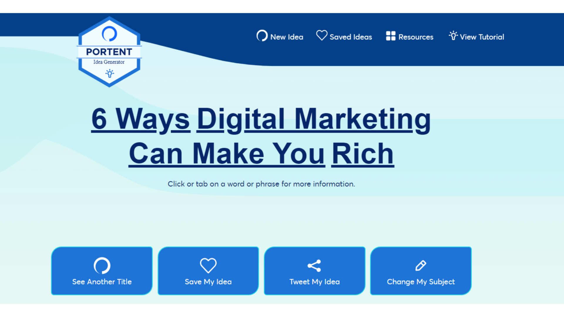 Portent's Content Idea Generator Portent's Content Idea Generator