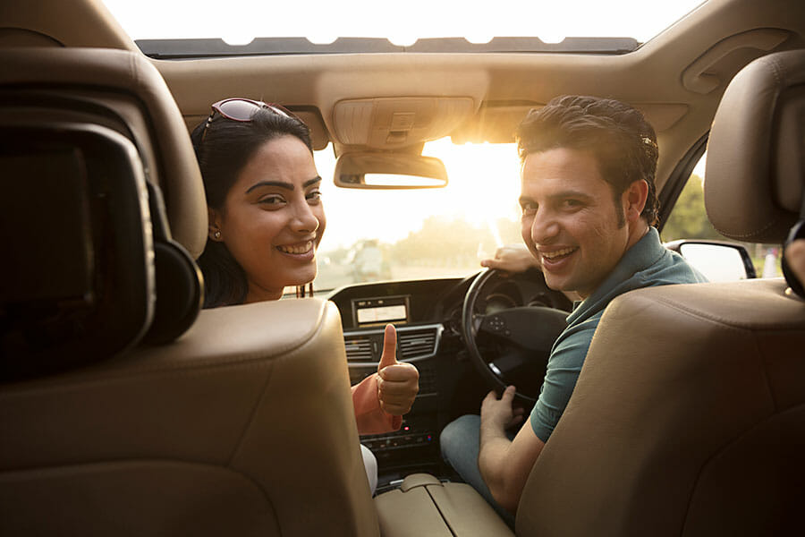 a couple in a car a couple in a car