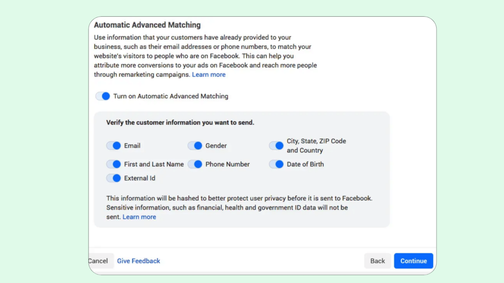Automatic Advanced Matching Automatic Advanced Matching