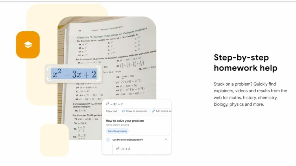 Google Lens Home work help Google Lens Home work help