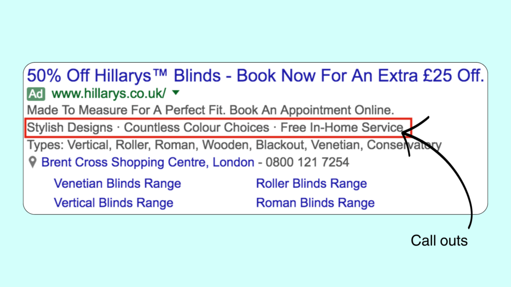 How to write effective Google Ads copy , Call outs of a Google ads How to write effective Google Ads copy , Call outs of a Google ads