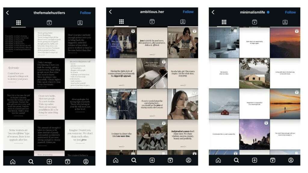 Instagram Checkerboard Grid examples Instagram Checkerboard Grid examples