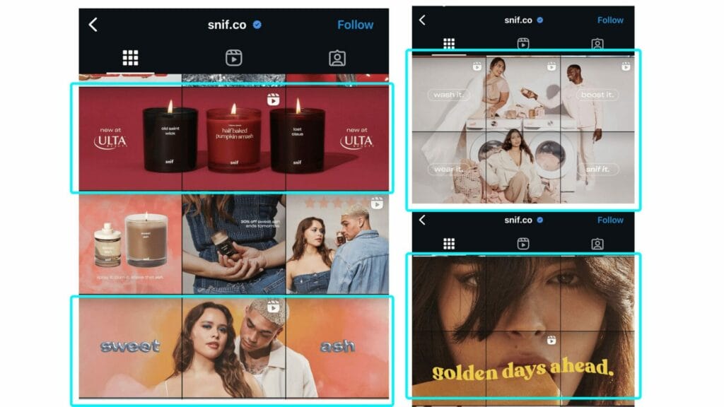Instagram Puzzle Grid examples Instagram Puzzle Grid examples