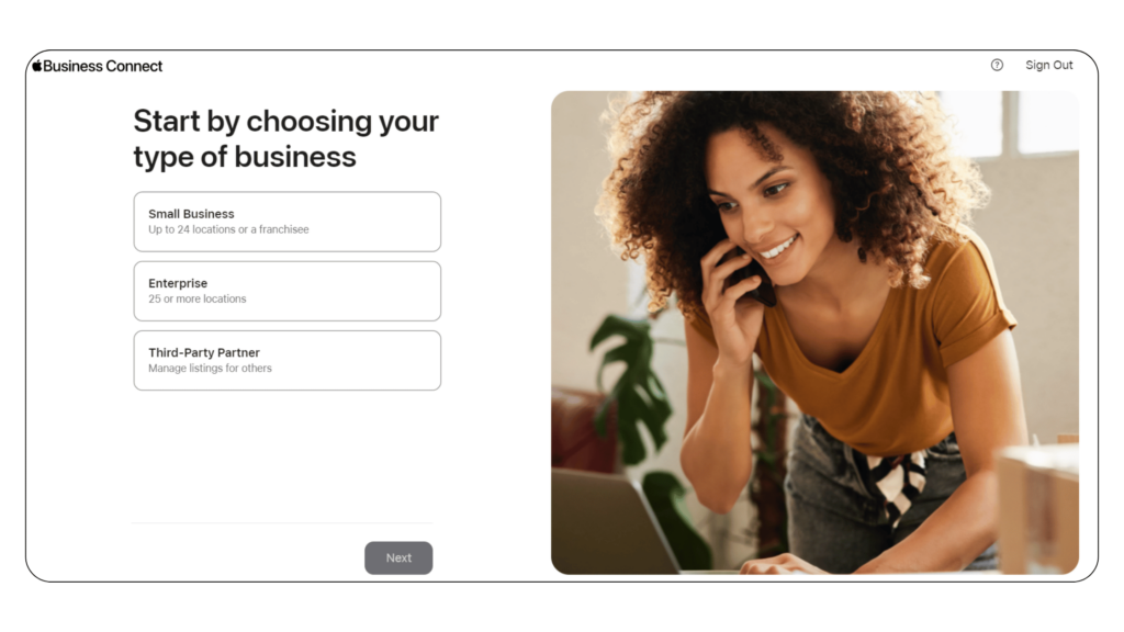 Select the type of your business Select the type of your business