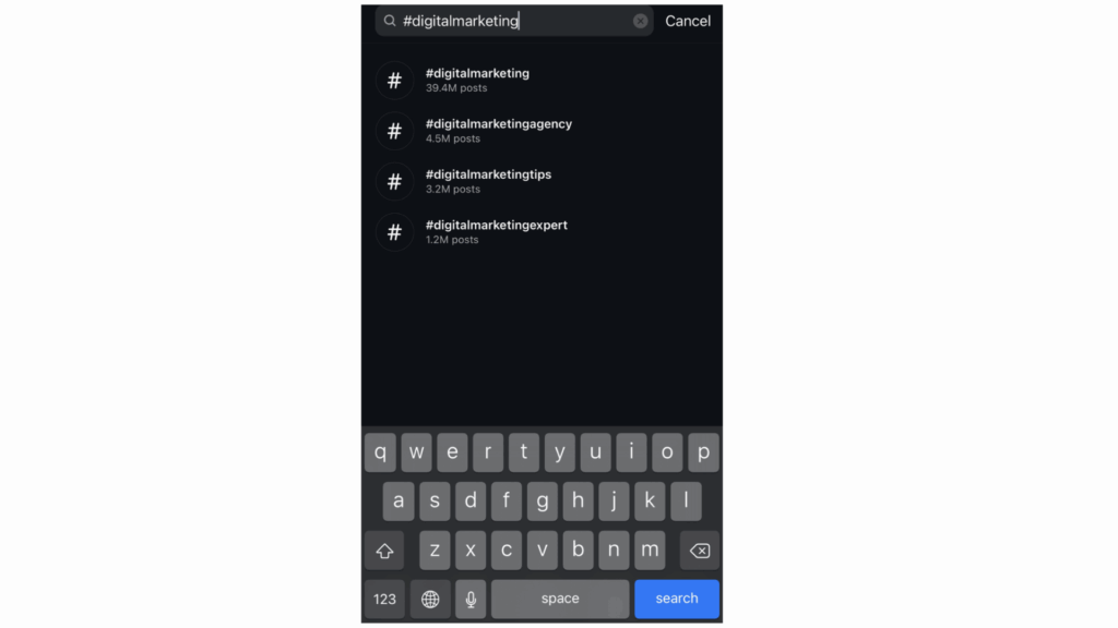 Use the Hashtag Autocomplete Feature to find relevant hashtags Use the Hashtag Autocomplete Feature to find relevant hashtags
