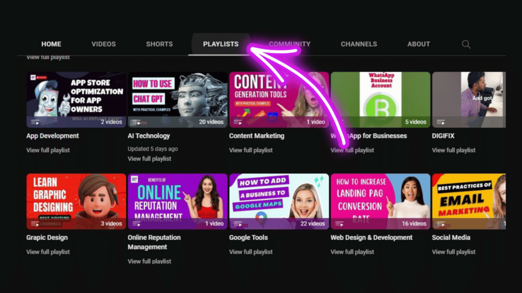 create playlists create playlists