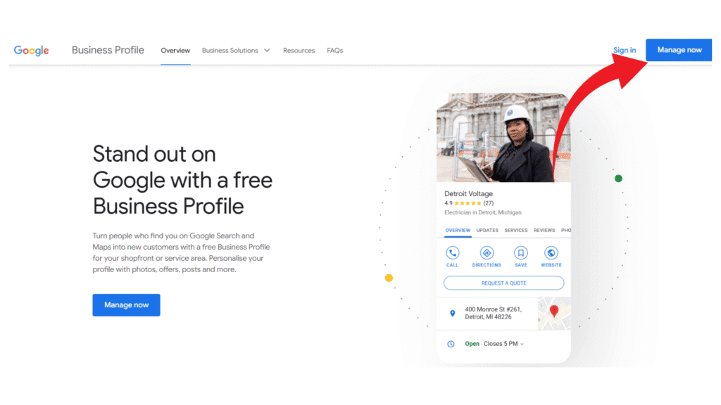 create a Google Business Account free