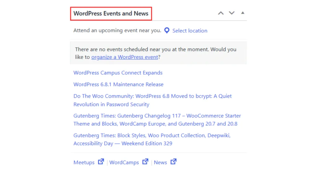 wordpress events and news WordPress events and news