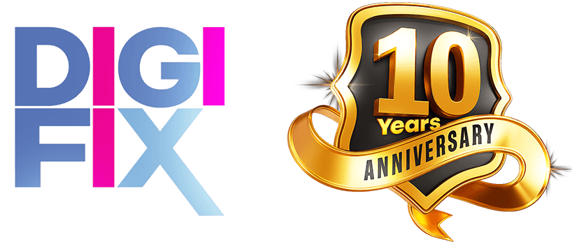 Digifix logo - 10th anniversary 
