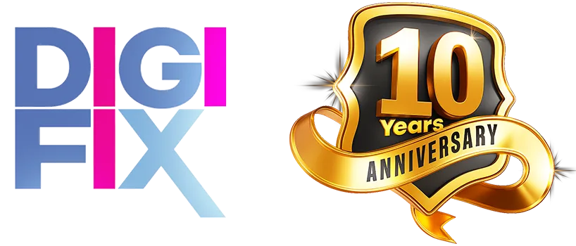 Digifix logo - 10th anniversary 