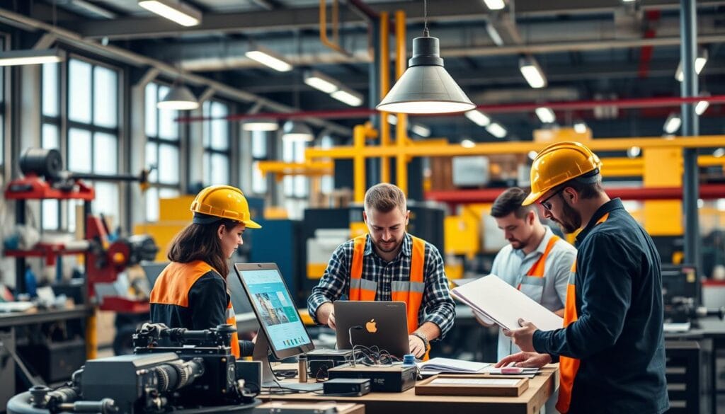 Generate An Image Of A Melbourne Manufacturing Company Thriving With Effective Lead Generation