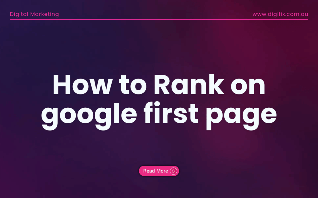 Achieve First Page Rankings With Our Seo Agency Melbourne
