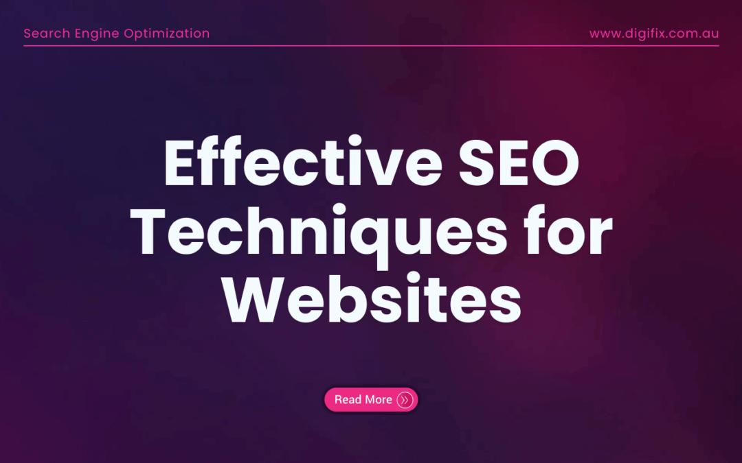Effective Seo Techniques For Websites