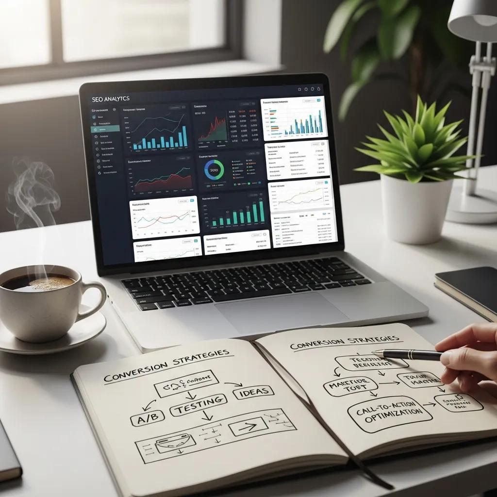 Digital Marketing Workspace Showing Seo Consulting Services In Melbourne Analytics