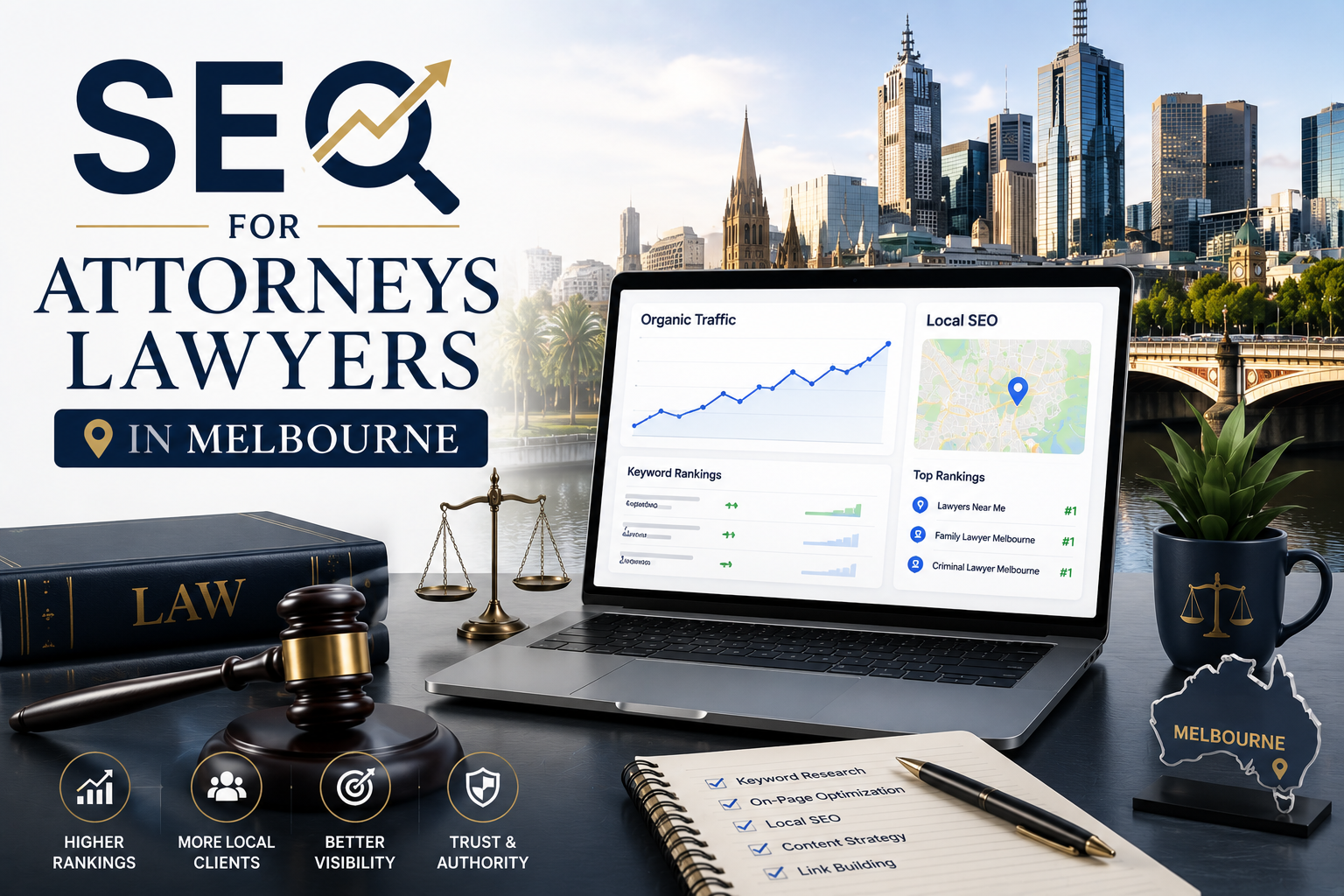 Off-Page Seo Services To Build Authority Beyond Your Website 1 Off-Page Seo Strategy For A Melbourne Business Shown On A Laptop