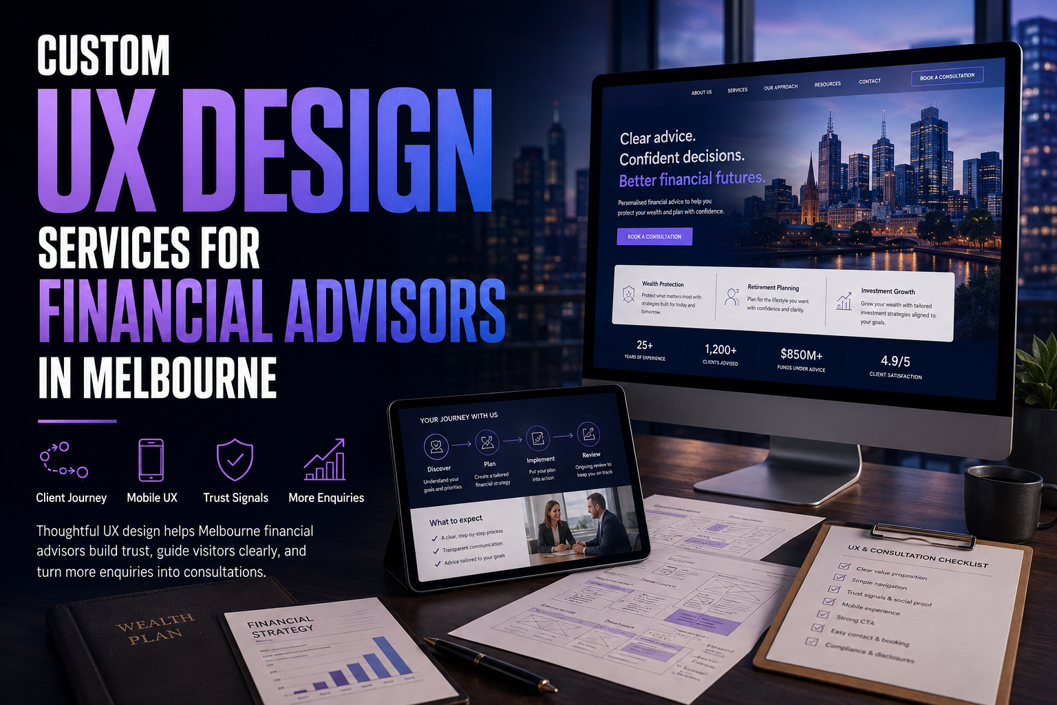 Small Business Website Design Services In Melbourne Shown As A Conversion Focused Layout