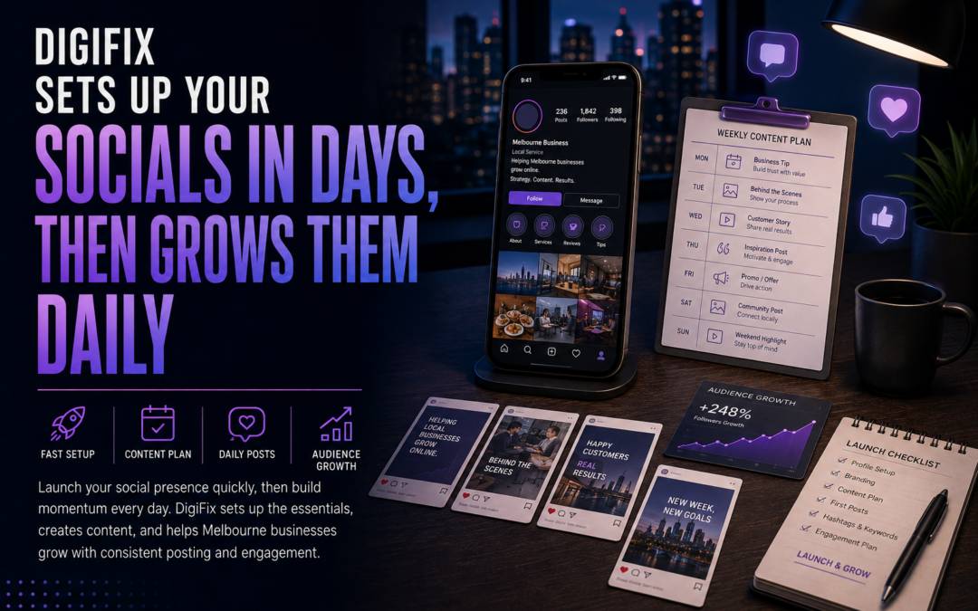 Digifix Sets Up Your Socials In Days, Then Grows Them Daily