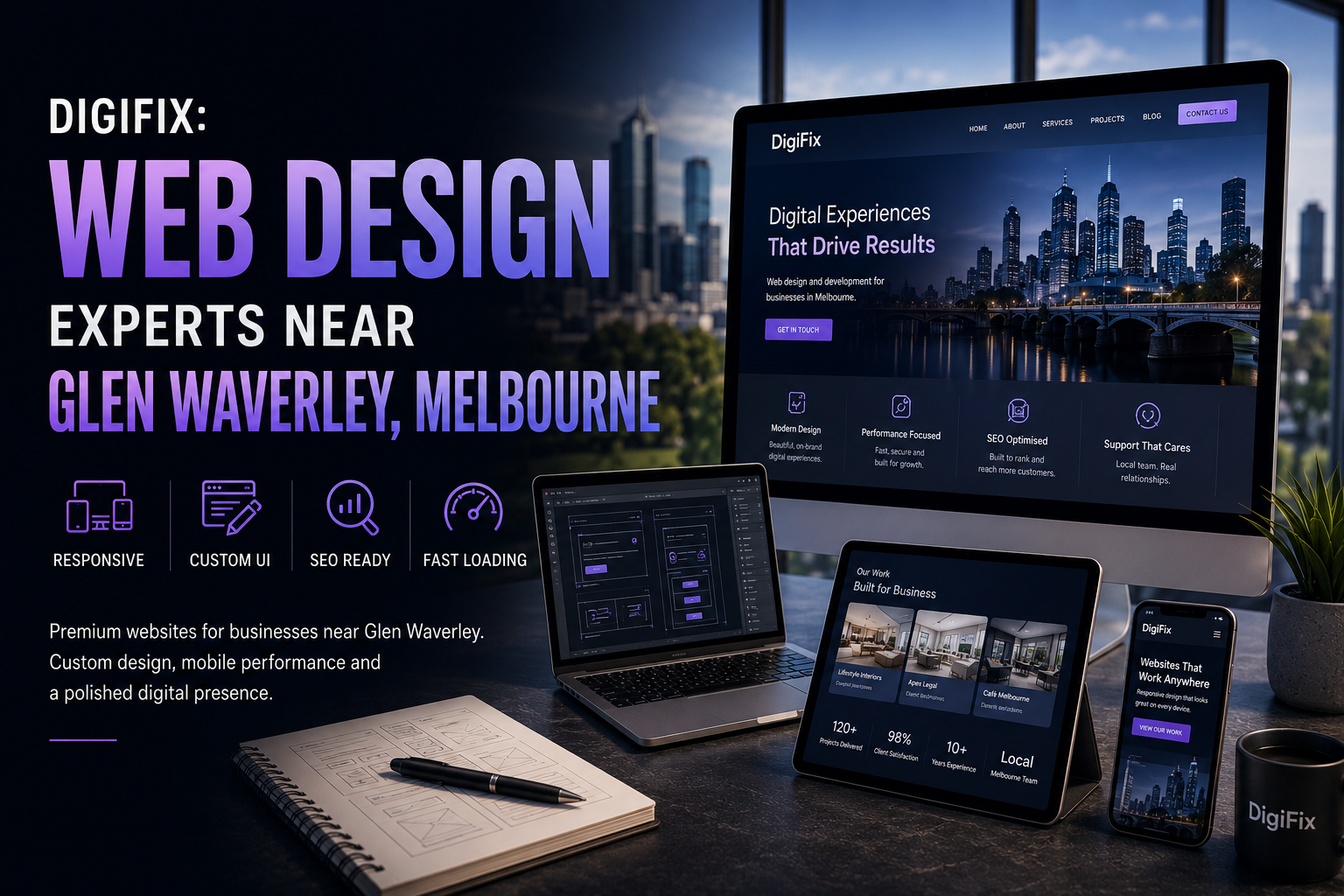 Local Mount Waverley Business Owner Reviewing A New Website Design