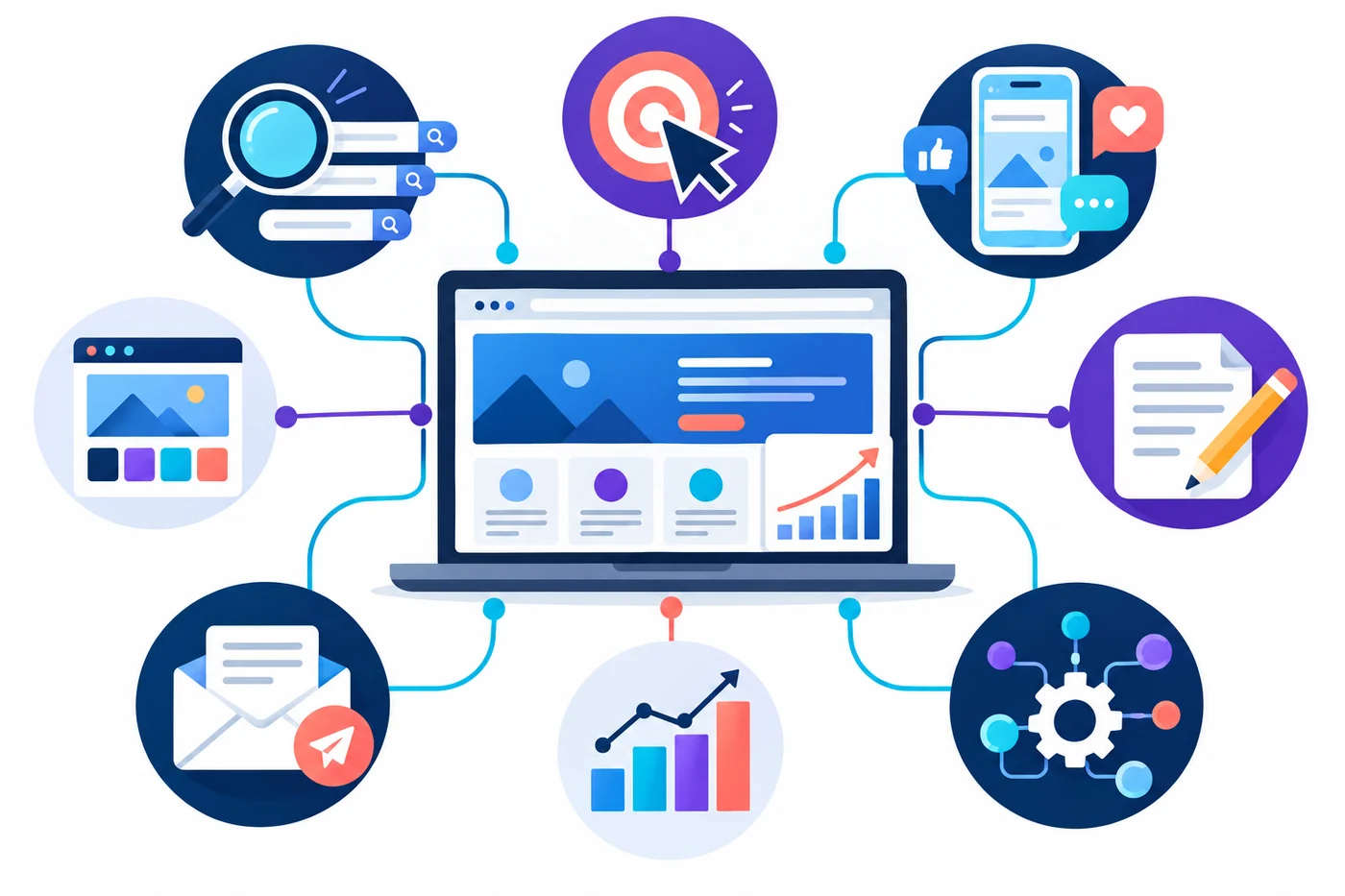 Keyword-Optimised Content Writing Services In Melbourne Shown Across Search, Social And Web Channels