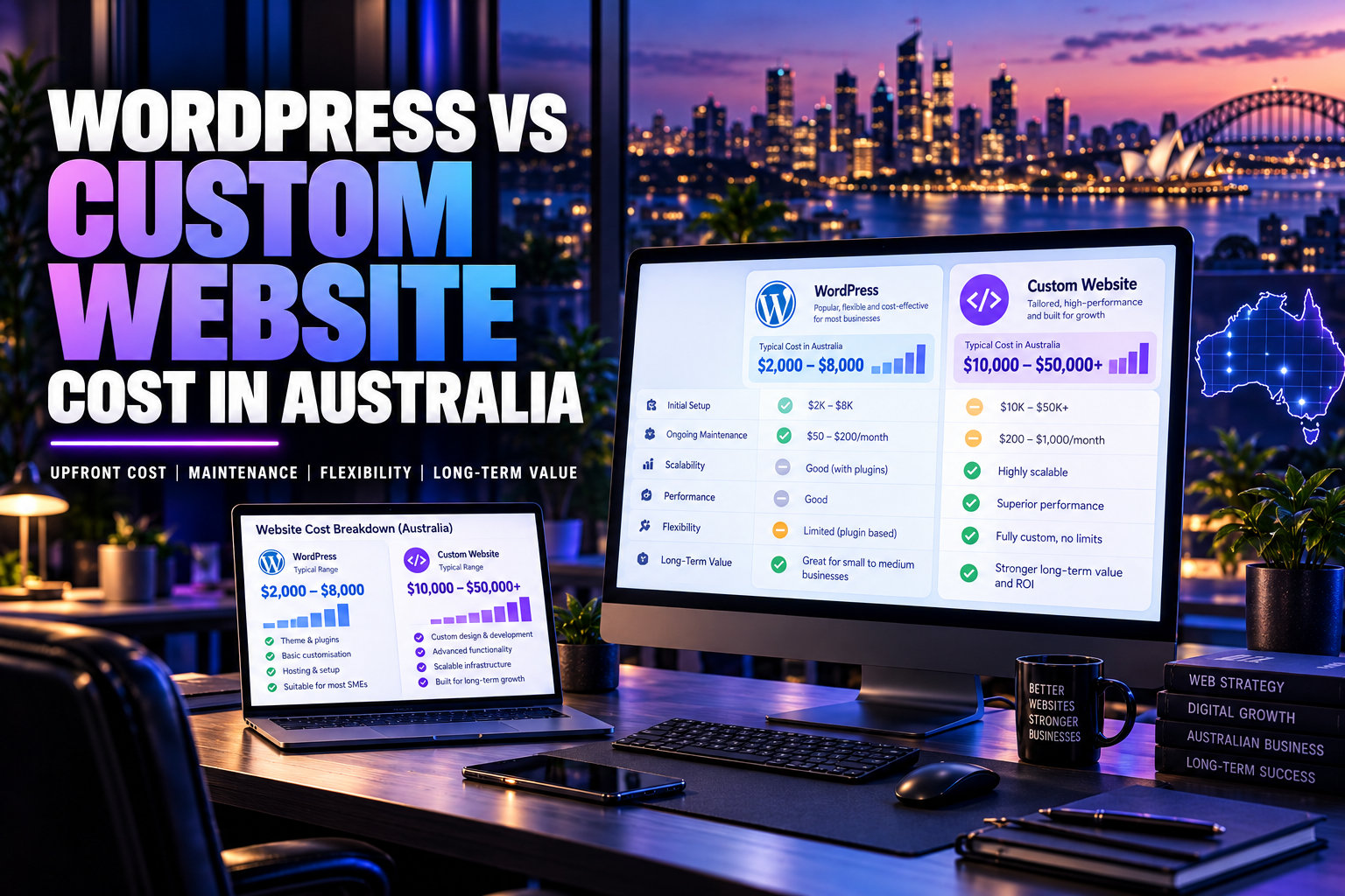 Custom E-Commerce Website Design In Melbourne That Converts 2 Wordpress Versus Custom Website Cost Comparison For Melbourne E-Commerce Businesses