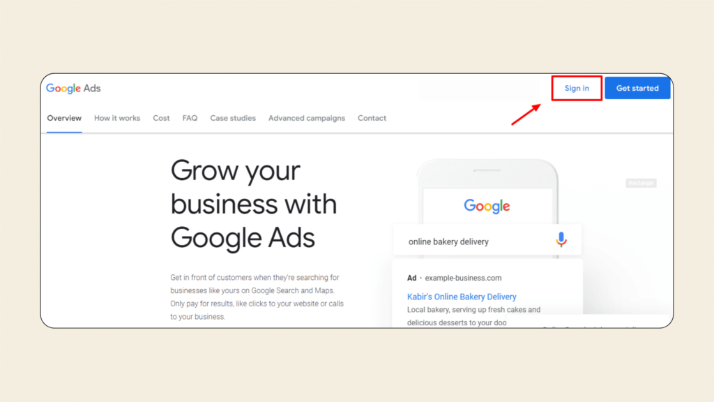 Ads Sign In Guide on How to Connect Google My Business to Google Ads